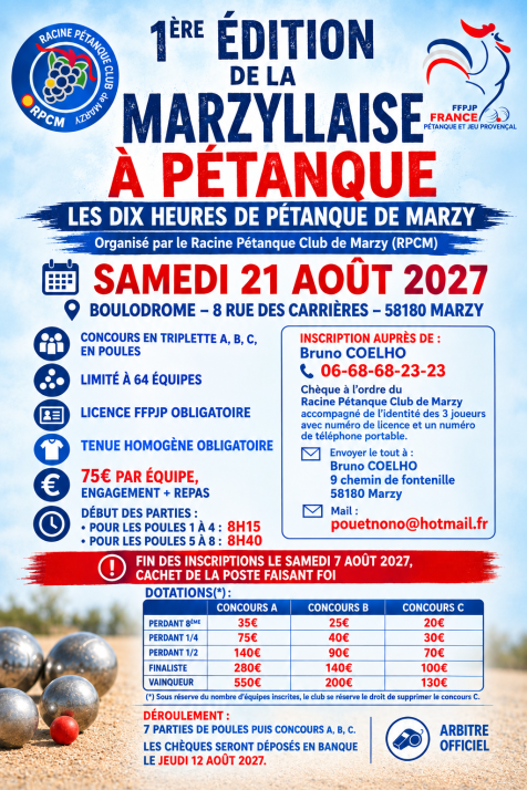 La Marzy'llaise à Pétanque