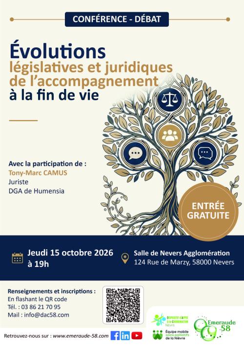 Conférence-débat : Évolutions législatives et juridiques de l’accompagnement à la fin de vie